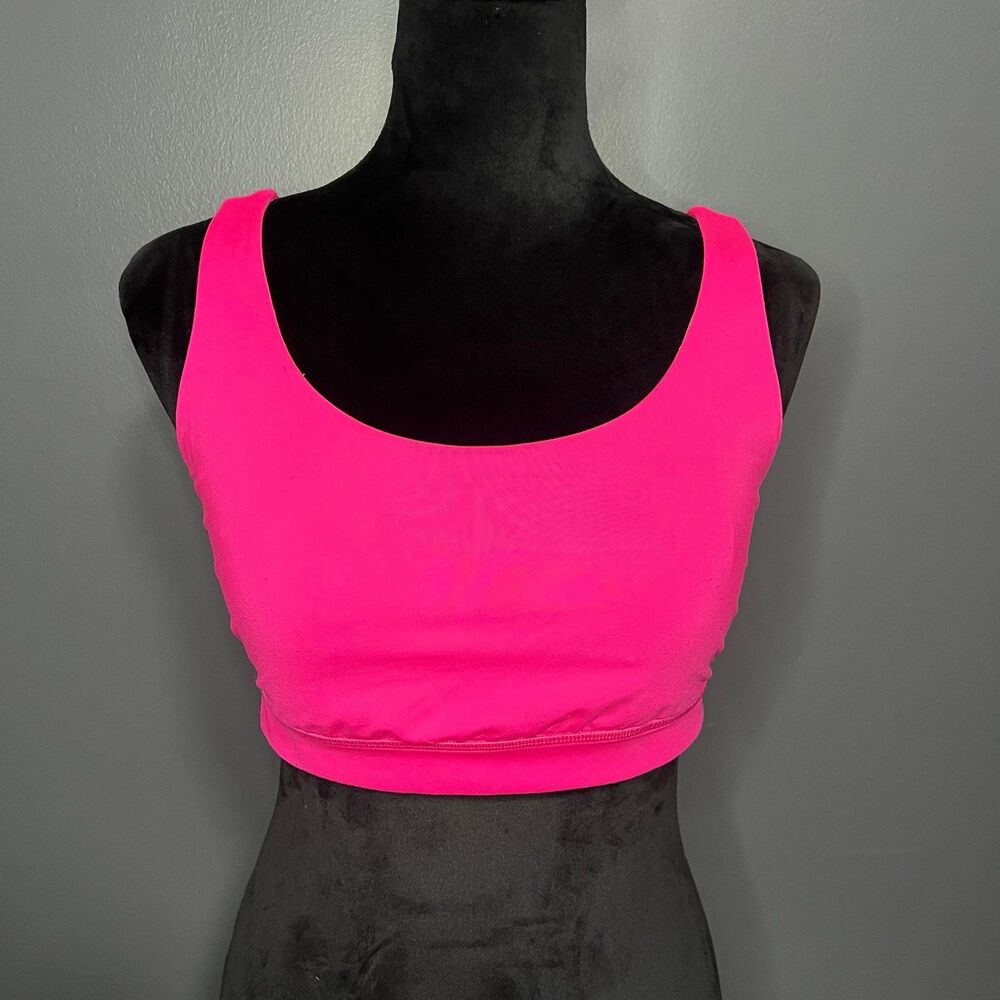 Lululemon Energy Bra Womens 10 Sports Bra Bright Pink Racerback
